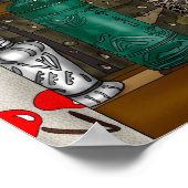 Glasflaschen in Fenster gefüllt mit Raindrops Post Poster (Ecke)