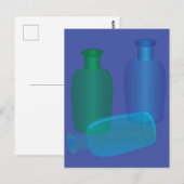 Glasflaschen Postkarte (Vorne/Hinten)