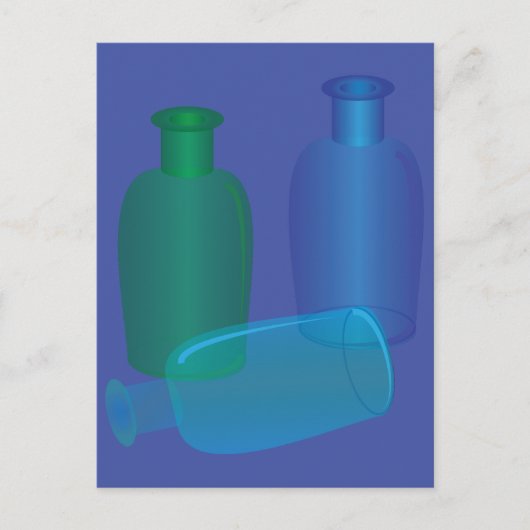 Glasflaschen Postkarte (Vorderseite)