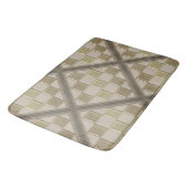Glasfliese 3D beige Farbe Badematte (Schrägansicht)