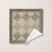 Glasfliese 3D beige Farbe Badhandtuch Set (Waschlappen)