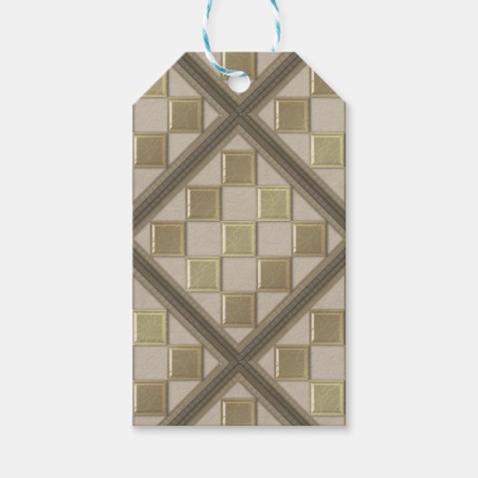 Glasfliese 3D beige Farbe Geschenkanhänger (Vorderseite)