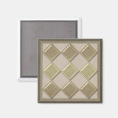 Glasfliese 3D beige Farbe Magnet (Vorderseite/Rückseite)