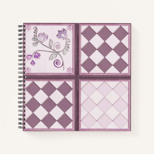 Glasfliese 3D beige Farbe Notizblock (Vorderseite)