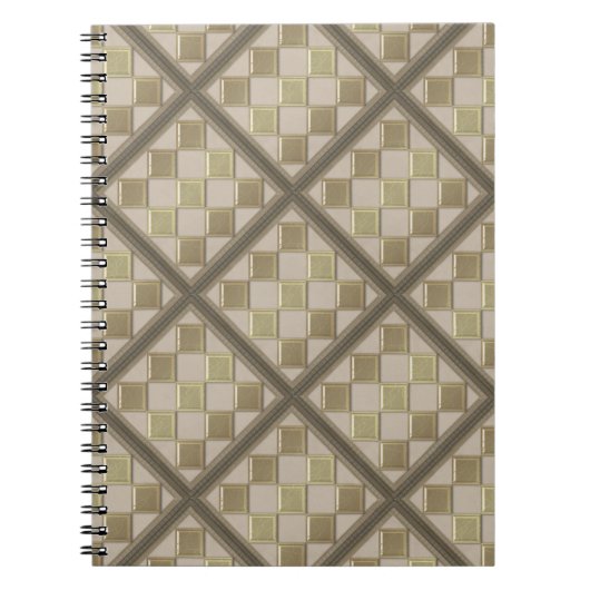 Glasfliese 3D beige Farbe Notizblock (Vorderseite)