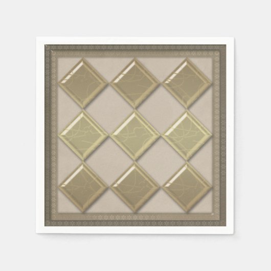 Glasfliese 3D beige Farbe Serviette (Vorderseite)