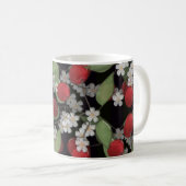 Glasfliese 3D Flüssigkeit Kirsche und Blumen blühe Kaffeetasse (VorderseiteRechts)
