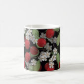 Glasfliese 3D Flüssigkeit Kirsche und Blumen blühe Kaffeetasse (Mittel)