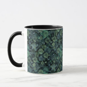 Glasfliese 3D Flüssigrosen und Sterne Tasse