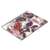 Glasfliesen, 3D flüssige Blätter und Wollbeere Notizblock (Linke Seite)