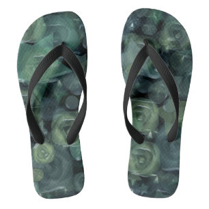 Glasfliesen 3D flüssige Rose und Sterne Badesandalen