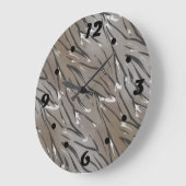 Glasfliesen 3D flüssiger Tiger Zebra-Haut Leder Sq Große Wanduhr (Winkel)