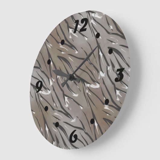 Glasfliesen 3D flüssiger Tiger Zebra-Haut Leder Sq Große Wanduhr (Winkel)