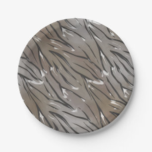 Glasfliesen 3D flüssiger Tiger Zebraleder Pappteller