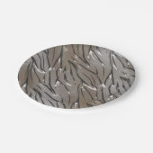 Glasfliesen 3D flüssiger Tiger Zebraleder Pappteller (Schrägansicht)