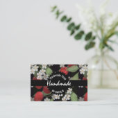 Glasfliesen 3D Flüssigkirsche und Blume blühen Flo Visitenkarte (Stehend Vorderseite)