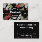 Glasfliesen 3D Flüssigkirsche und Blume blühen Flo Visitenkarte (Vorne/Hinten)