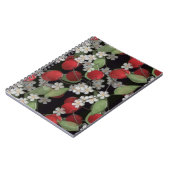 Glasfliesen 3D Flüssigkirsche und Blume blühen Notizblock (Linke Seite)