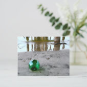 Glasfloat unter Pier Postkarte (Stehend Vorderseite)