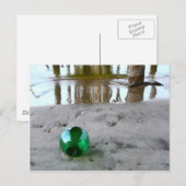 Glasfloat unter Pier Postkarte (Vorne/Hinten)
