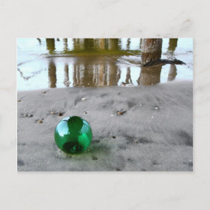 Glasfloat unter Pier Postkarte