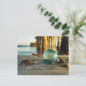 Glasfloat vor dem Steg Postkarte (Stehend Vorderseite)
