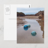 Glasflöße auf fließendem Wasser Postkarte (Vorne/Hinten)