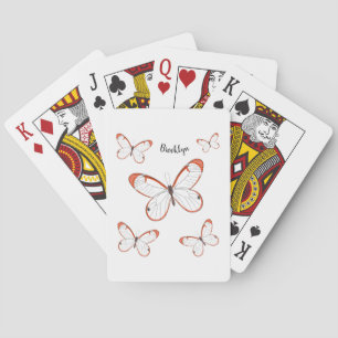 Glasflügel-Schmetterling Cartoon-Illustration Spielkarten