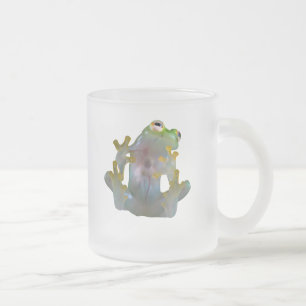 Glasfrosch innerhalb einer mattierten Tasse
