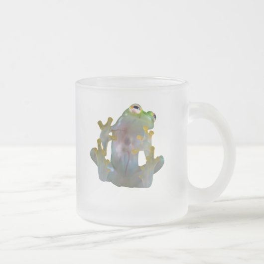Glasfrosch innerhalb einer mattierten Tasse (Rechts)