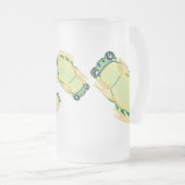 Glasfrosch Mattglas Bierglas (VorderseiteRechts)