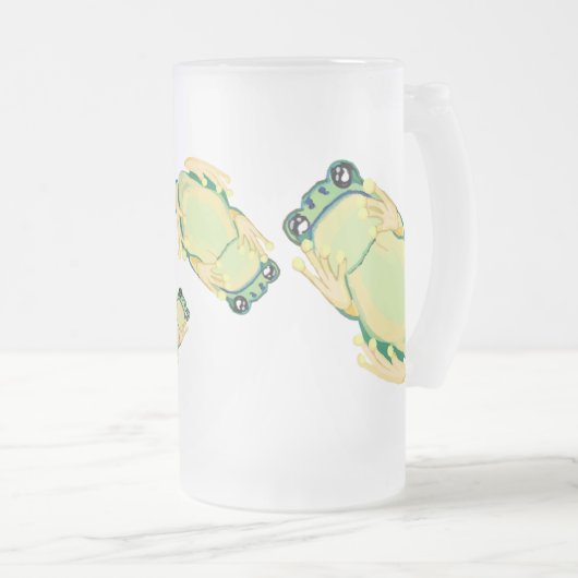 Glasfrosch Mattglas Bierglas (VorderseiteRechts)