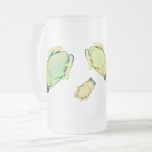 Glasfrosch Mattglas Bierglas (Vorderseite Links)