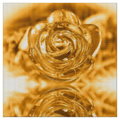 Glasgarten Rose in Gold Stoff (Nahaufnahme)