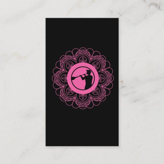 Glasgebläse Mandala Beruf Glasblasen Kunst Visitenkarte (Vorderseite)