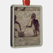 Glasgebläse Silbernes Ornament (Rechts)