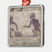 Glasgebläse Silbernes Ornament (Links)