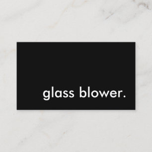 Glasgebläse. Visitenkarte
