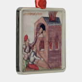 Glasgebläse, von 'Tractatus de Herbis' Silbernes Ornament (Rechts)