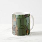 Glasgeschirr Galore: Vintages Flaschenmuster Kaffeetasse (VorderseiteRechts)