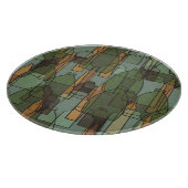 Glasgeschirr Galore: Vintages Flaschenmuster Schneidebrett (Ecke)