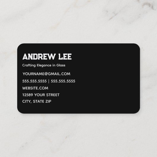 Glasgesellschaft Visitenkarte (Rückseite)