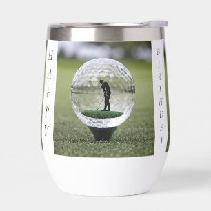 Glasgolfball mit Golf Player innen,