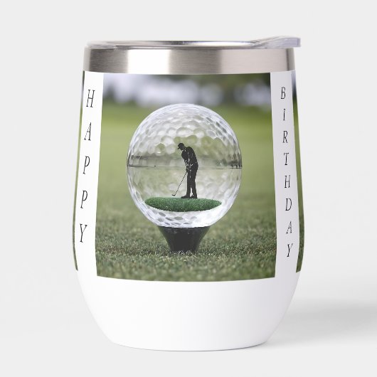 Glasgolfball mit Golf Player innen, (Links)