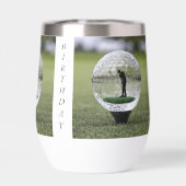 Glasgolfball mit Golf Player innen, (Rückseite)
