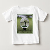 Glasgolfball mit Golf Player innen, Baby T-shirt (Vorderseite)
