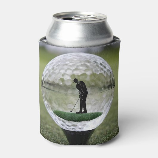 Glasgolfball mit Golf Player innen, Dosenkühler (Kanne Vorderseite)