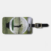 Glasgolfball mit Golf Player innen, Gepäckanhänger (Vorderseite horizontal)