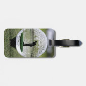 Glasgolfball mit Golf Player innen, Gepäckanhänger (Rückseite horizontal)