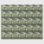 Glasgolfball mit Golf Player innen, Geschenkpapier (Flach)